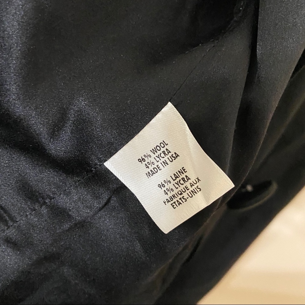 ADAM LIPPES Black Single Button Wool Jacket - Picture 7 of 7